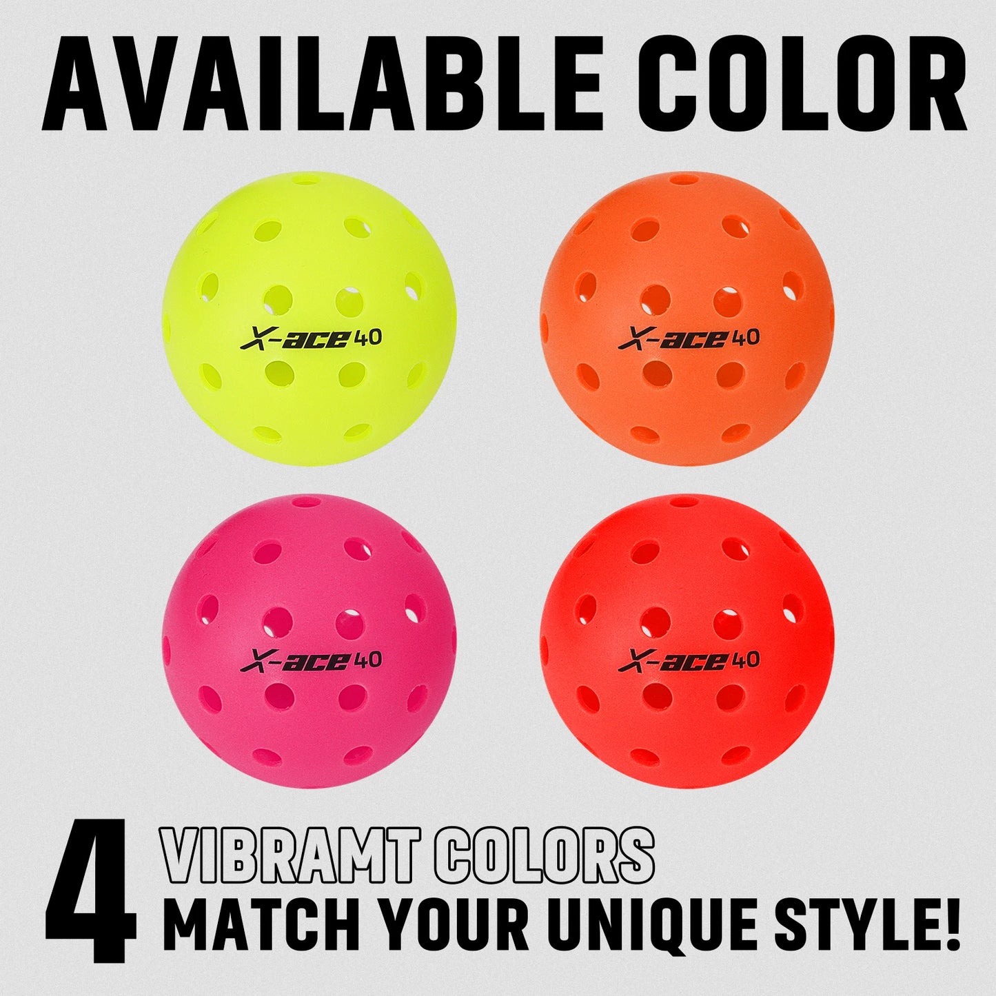 AMASPORT 3/6/12 Pcs Pickleball Balls 40 Holes,USAPA Approved