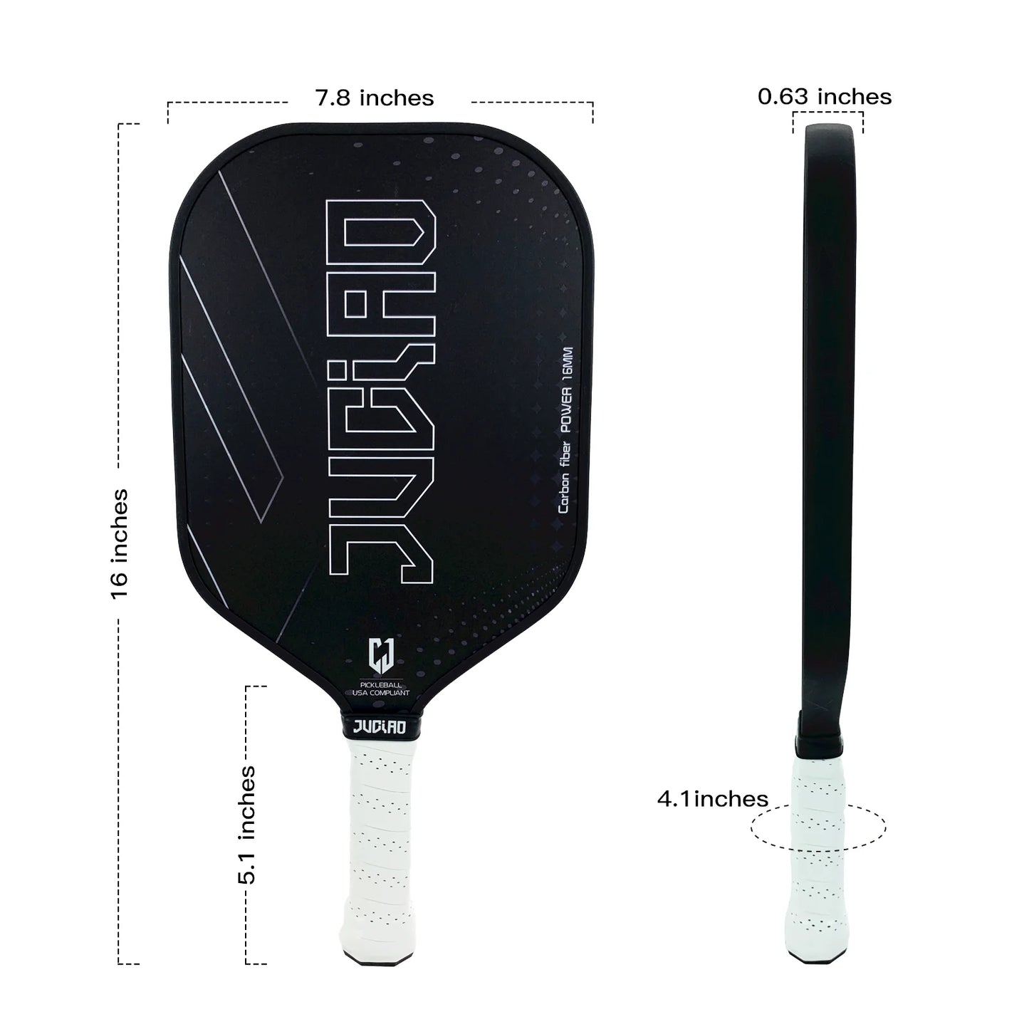 JUCIAO Carbon Fiber Pickleball Paddles 16MM