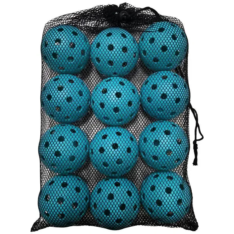 12pcs Pickleballs 74MM 40 Holes Outdoor