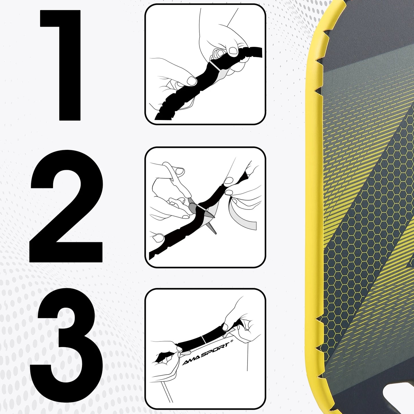 AMA SPORT Pickleball Paddle Protective Edge Tape