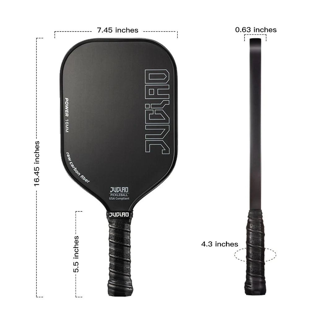 Pickleball Paddle Graphite Textured Surface For Spin USAPA Compliant Pro Pickleball Racket T700 Raw Carbon Fiber Paddle