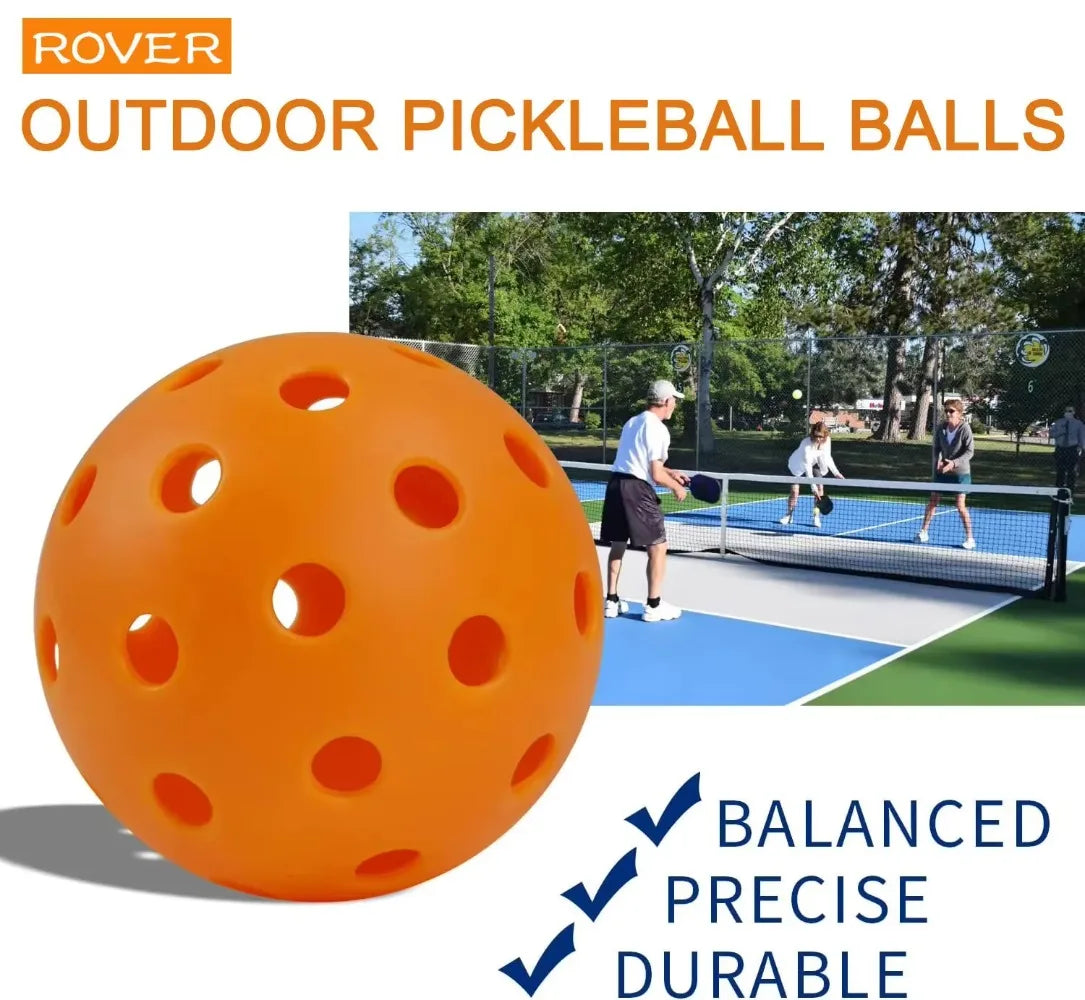 Pickleball 74MM Durable 40 Holes Outdoor 6/12/24Pcs