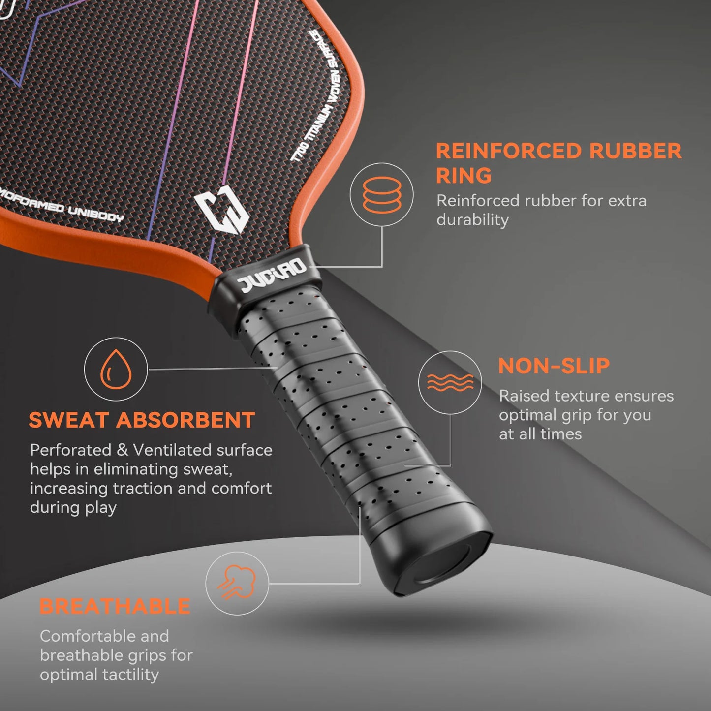 JUCIAO USAPA Approved Titanium Woven Surface Pickleball   Paddle