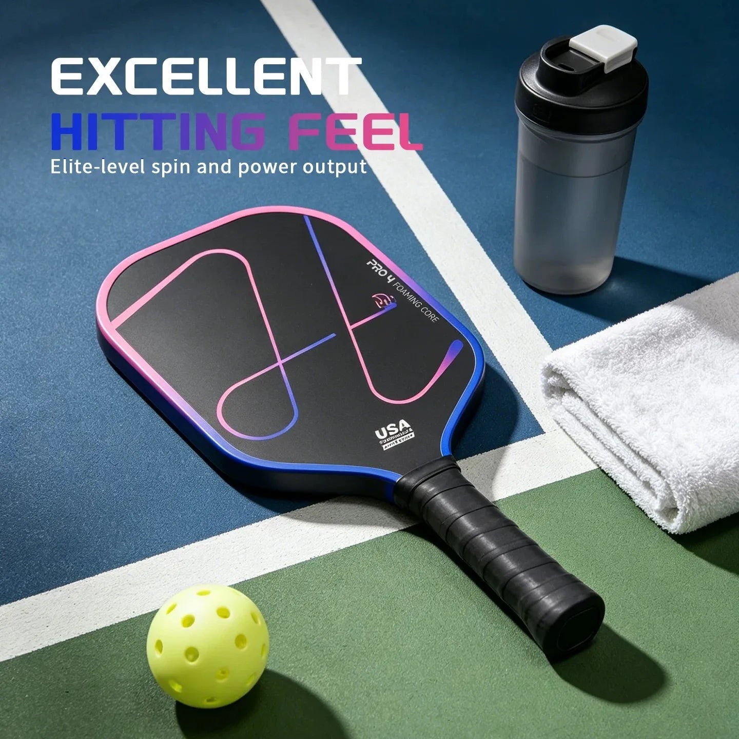 Luzz Pro 4 Inferno Heat Press Pickleball Paddle, Made with MPP Material & Toray T700 Standard Carbon Fiber
