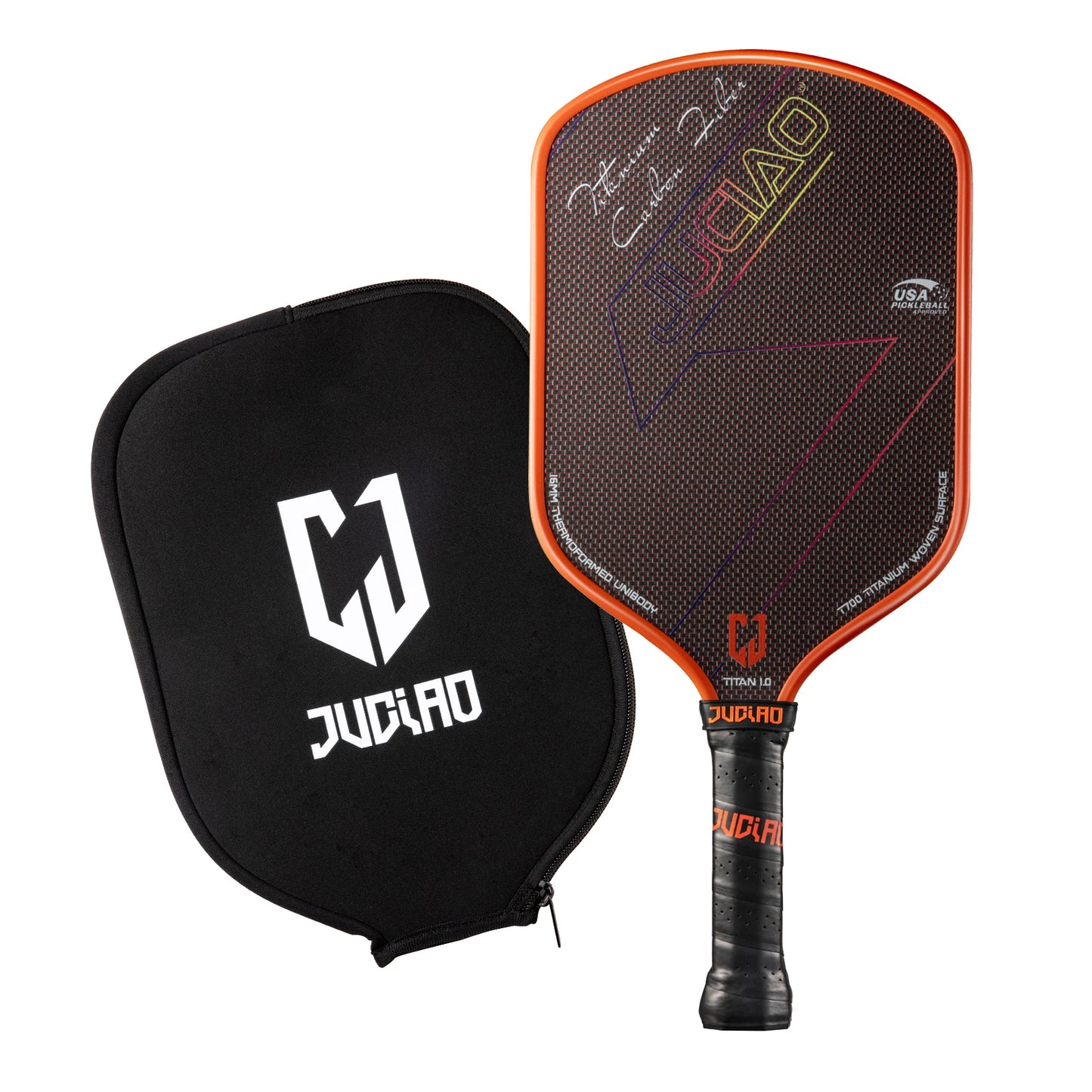 JUCIAO USAPA Approved Titanium Woven Surface Pickleball   Paddle