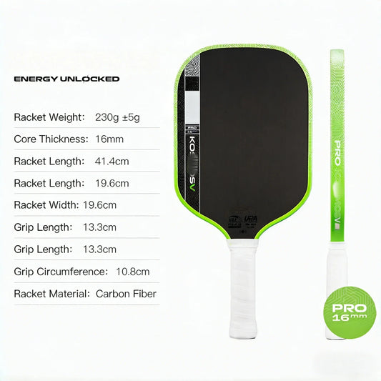 JOOLA equivale GEN5 Core PROV Professional Pickleball Paddle Carbon Fiber 5th Gen Kinetic Frame Dual Certified Pickleball Racket