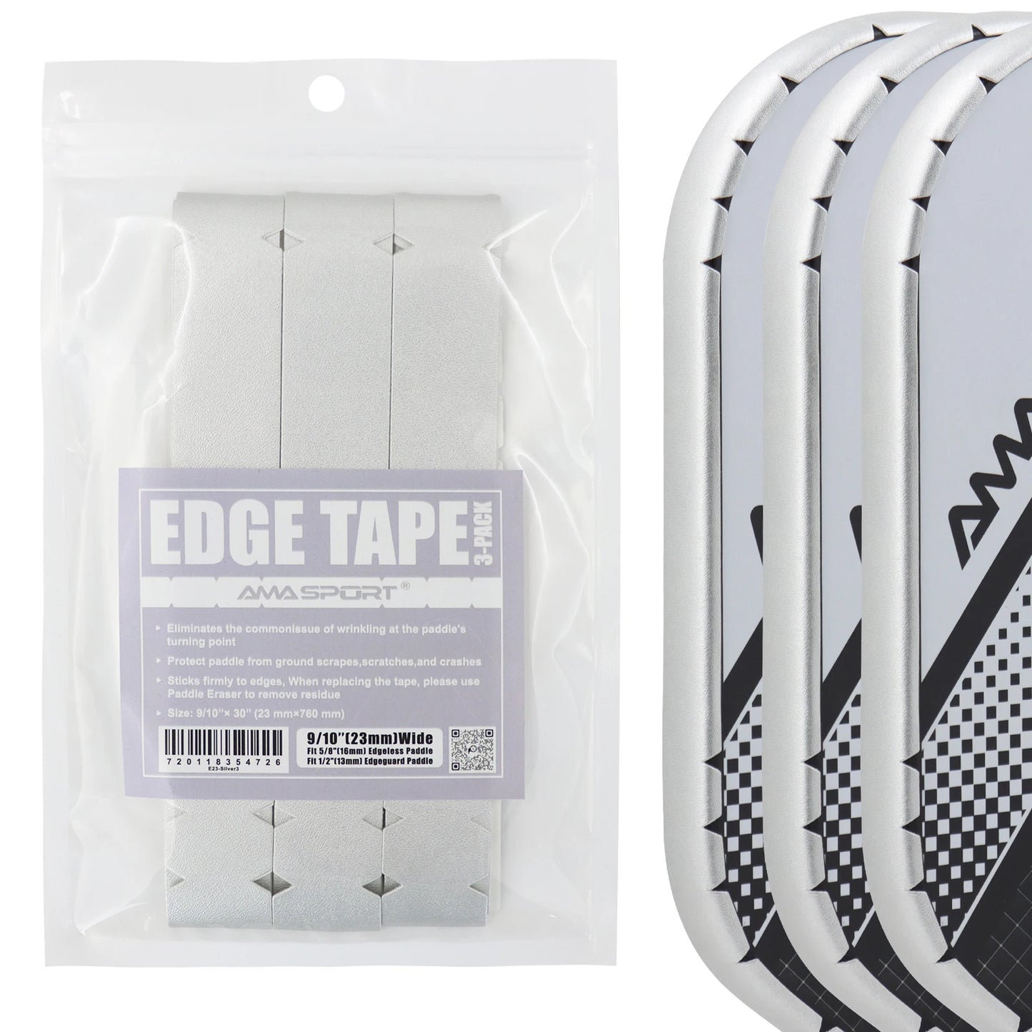 AMA SPORT Pickleball Paddle Protective Edge Tape