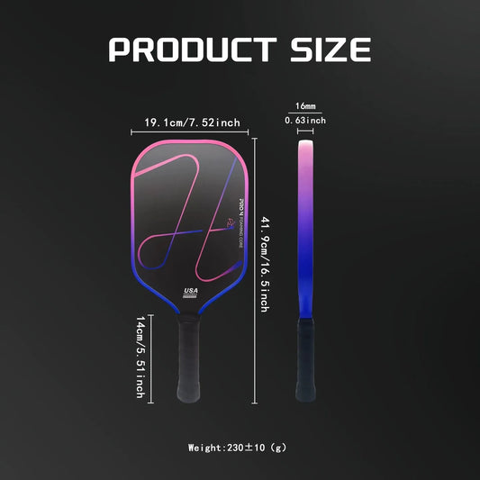 Luzz Pro 4 Inferno Heat Press Pickleball Paddle, Made with MPP Material & Toray T700 Standard Carbon Fiber